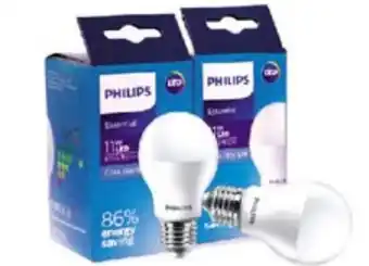 E City Philips Essential Led Bulb 2pc Set Assorted 11w Screw offer