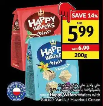 Viva Happy Wafers Wafers with Cocoa/ Vanilla/ Hazelnut Cream 200g offer