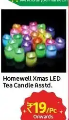 Lulu Hypermarket Homewell Xmas LED Tea Candle Asstd offer