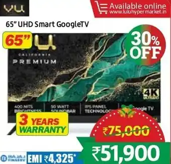 Lulu Hypermarket 65 UHD Smart GoogleTV offer
