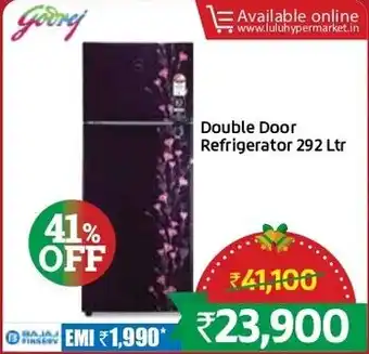 Lulu Hypermarket Double Door Refrigerator 292 Ltr offer