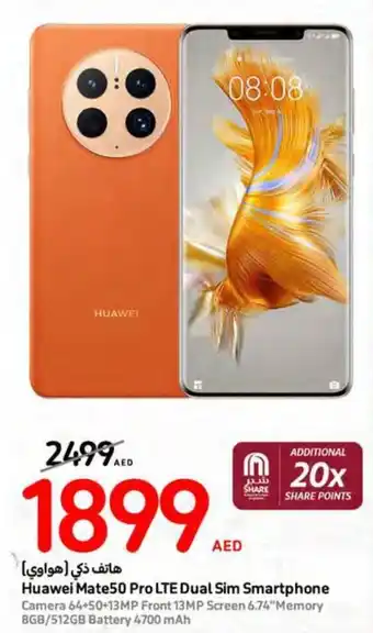 Carrefour HUAWEI Mate 50 Pro LTE Dual Sim Smartphone offer