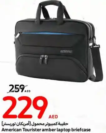 Carrefour American Tourister amber laptop briefcase offer