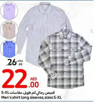 Carrefour Men s shirt long sleeves sizes S XL offer