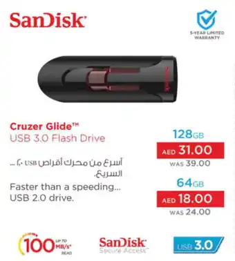 Nesto SanDisk Cruzer Glide USB 3.0 Flash Drive 128 gb offer