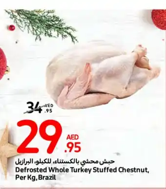 Carrefour Defrosted Whole Turkey Stuffed Chestnust Per Kg Brazil offer