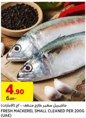 Géant FRESH MACKEREL SMALL CLEANED PER 200G offer