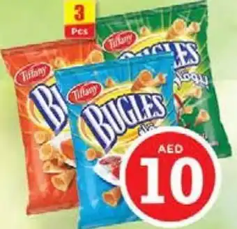 Nesto Tiffany Bugles Snacks asstd 3x125gm offer