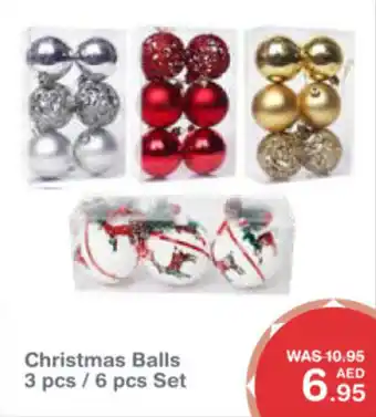 Choithrams Christmas Balls 3 pcs /6 pcs Set offer