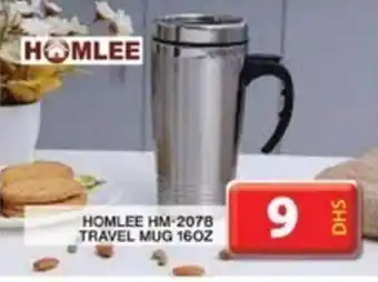Grand Hyper Market HOMLEE HM-2078 TRAVEL MUG 160Z offer