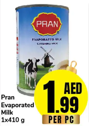 Day To Day Pran Evaporated Milk 1x410 g offer