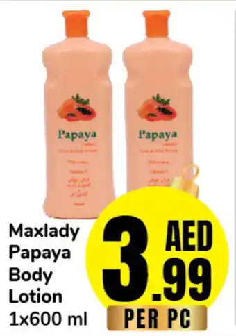 Day To Day Maxlady Papaya Body Lotion 1x600 ml offer
