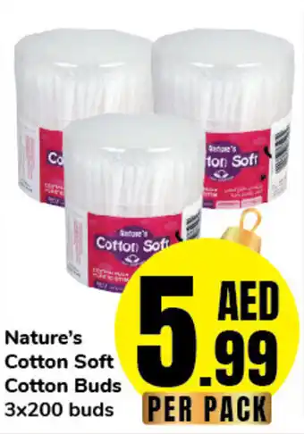 Day To Day Nature's Cotton Soft Cotton Buds 3x200 buds offer