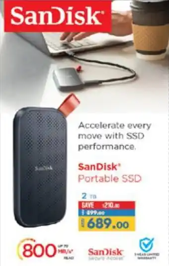 Lulu Hypermarket SanDisk Portable SSD 2GB offer