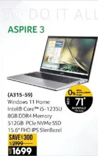 Lulu Hypermarket Acer ASPIRE 3 (A315-59) offer