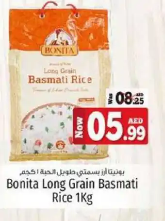Kenz Hypermarket Bonita Long Grain Basmati Rice 1kg offer