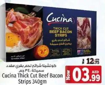 Kenz Hypermarket Cucina Thick Cut Beef Bacon Strips 340gm offer