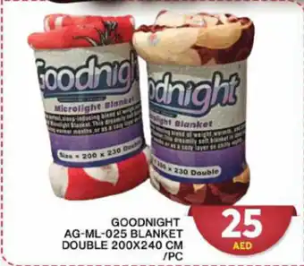 Grand Hyper Market GOODNIGHT AG-ML-025 BLANKET DOUBLE 200 x 240 cm offer