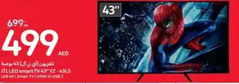 Carrefour ITLLED smart TV 43" YZ-43LS LED 4K | Smart TV | HDMI 3 USB 2 offer