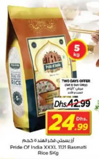 Nesto Pride Of India XXXL 1121 Basmati Rice 5Kg offer