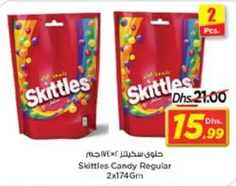 Nesto Skittles Candy Regular 2x174Gm offer