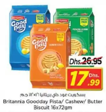 Nesto Britannia Goodday Pista/ Cashew/ Butter Biscuit 16x72gm offer