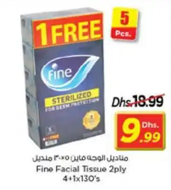 Nesto Fine Facial Tissue 2ply 4+1x130's offer