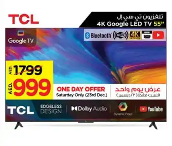 Nesto TCL 4K Google LED TV 55" offer