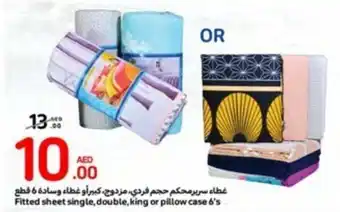 Carrefour Fitted sheet single,double, king or pillow case 6's offer