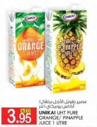 KM Trading UNIKAI UHT PURE ORANGE/ PINAPPLE JUICE 1 LITRE offer