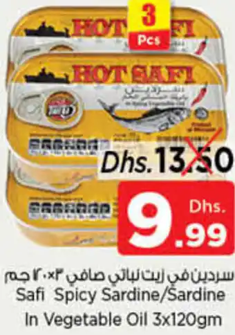 Nesto Safi Spicy Sardine In Vegetable Oil 3x120gm offer