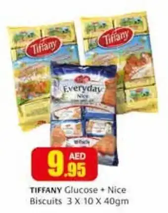 Safeer Market TIFFANY Glucose + Nice Biscuits 3 X 10 X 40gm offer