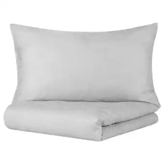 Ikea Göknycklar duvet cover and 2 pillowcases, light grey/floral patterned, 240x220/50x80 cm offer