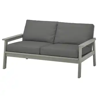 Ikea Bondholmen 2-seat sofa, outdoor, grey stained/frösön/duvholmen dark grey offer