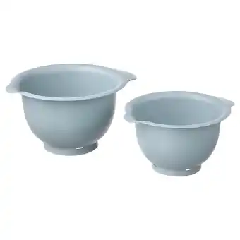 Ikea Vispad Mixing bowl, set of 2, light grey-blue offer