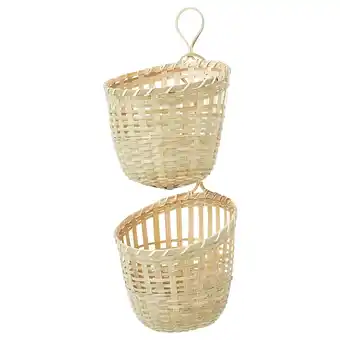 Ikea Tolkning basket hanging, set of 2, handmade bamboo offer