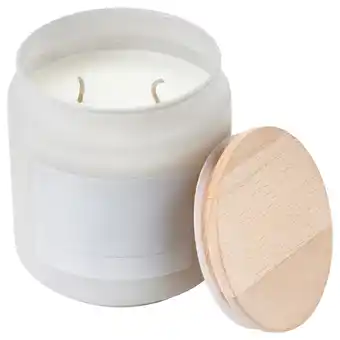 Ikea Ädeltuja scented cndl in glass w lid/2 wicks, cucumber & lime/light grey, 70 hr offer