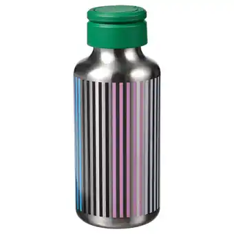 Ikea Enkelspårig water bottle, stainless steel striped/multicolour, 0.5 l offer