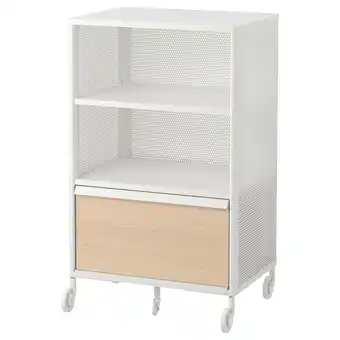 Ikea Bekant storage unit on castors, mesh white, 61x101 cm offer