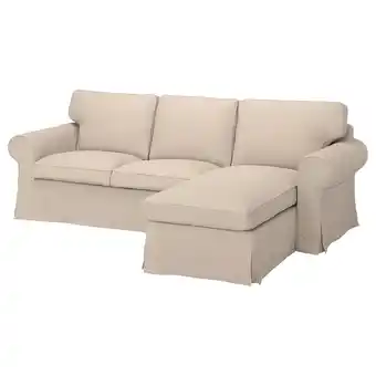 Ikea Ektorp 3-seat sofa with chaise longue, hallarp beige offer