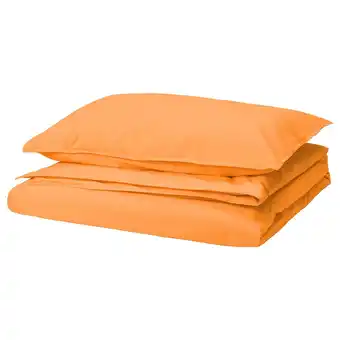 Ikea Ängslilja duvet cover and pillowcase, orange, 150x200/50x80 cm offer