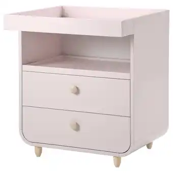 Ikea Myllra changing table with drawers, pale pink offer
