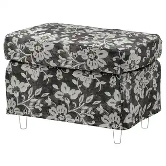 Ikea Strandmon slipcover for footstool, frörum beige/anthracite offer