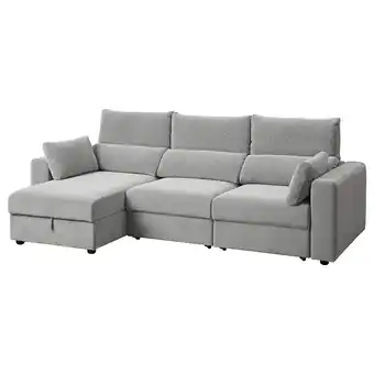 Ikea Eskilstuna 3-seat sofa, with chaise longue/tallmyra white/black offer