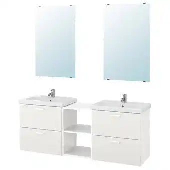 Ikea Enhet / tvällen bathroom furniture, set of 15, white/pilkån tap, 164x43x65 cm offer