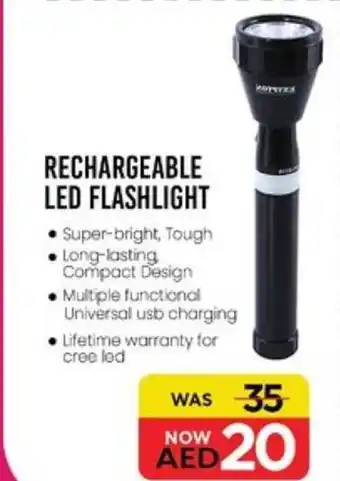 Nesto RECHARGEABLE LED FLASHLIGHT offer