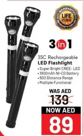 Nesto 3SC Rechargeable LED Flashlight offer