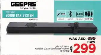 Nesto Geepas 2.2Ch Soundbar Woofer GMS111524 offer