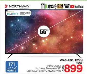 Nesto Northway Frameless 55" UHD Smart LED TV NW55KYEU offer