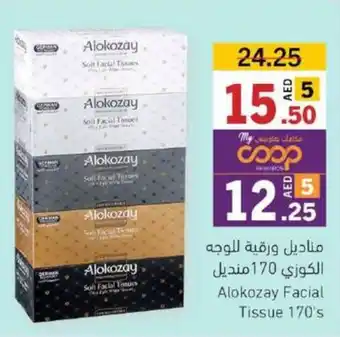 Sharjah Co-op Alokozay Facial Tissue 170's offer